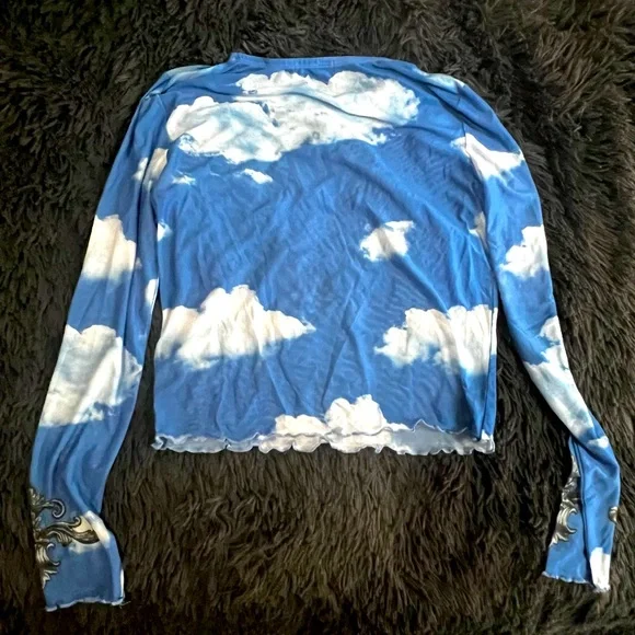 NWOT Rare Horoscopez Dolls Kill Micro Mesh Long Sleeve Shirt - Picture 2 of 4